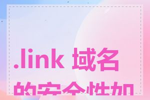 .link 域名的安全性如何