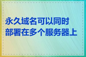 永久域名可以同时部署在多个服务器上吗