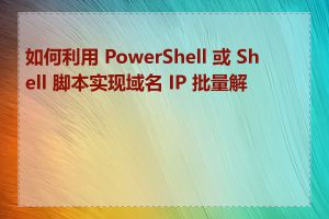 如何利用 PowerShell 或 Shell 脚本实现域名 IP 批量解析