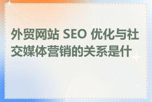 外贸网站 SEO 优化与社交媒体营销的关系是什么