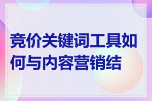 竞价关键词工具如何与内容营销结合