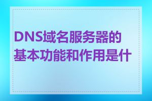 DNS域名服务器的基本功能和作用是什么