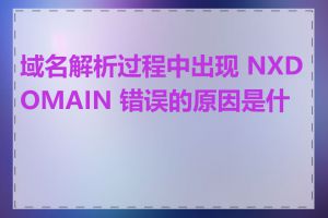 域名解析过程中出现 NXDOMAIN 错误的原因是什么