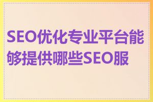 SEO优化专业平台能够提供哪些SEO服务