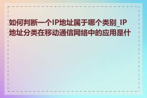 如何判断一个IP地址属于哪个类别_IP地址分类在移动通信网络中的应用是什么