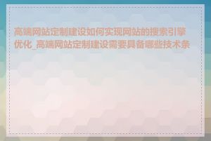 高端网站定制建设如何实现网站的搜索引擎优化_高端网站定制建设需要具备哪些技术条件