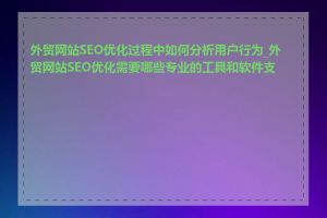 外贸网站SEO优化过程中如何分析用户行为_外贸网站SEO优化需要哪些专业的工具和软件支持