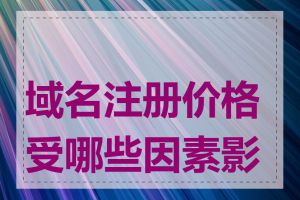 域名注册价格受哪些因素影响