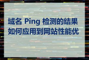 域名 Ping 检测的结果如何应用到网站性能优化