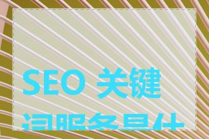 SEO 关键词服务是什么