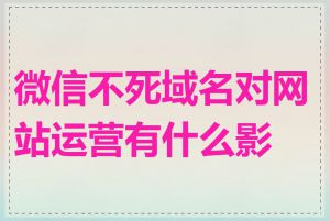 微信不死域名对网站运营有什么影响