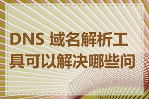 DNS 域名解析工具可以解决哪些问题