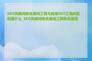 SEO关键词排名查询工具与其他SEO工具的区别是什么_SEO关键词排名查询工具排名靠谱吗