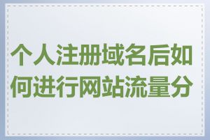 个人注册域名后如何进行网站流量分析