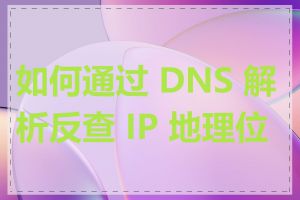 如何通过 DNS 解析反查 IP 地理位置