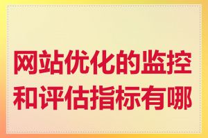 网站优化的监控和评估指标有哪些