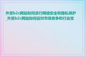 外贸b2c网站如何进行网络安全和隐私保护_外贸b2c网站如何应对市场竞争和行业变化