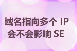 域名指向多个 IP 会不会影响 SEO