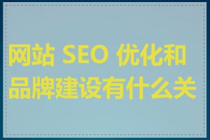 网站 SEO 优化和品牌建设有什么关联