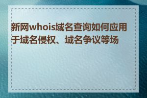 新网whois域名查询如何应用于域名侵权、域名争议等场景