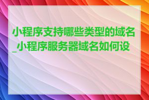 小程序支持哪些类型的域名_小程序服务器域名如何设置