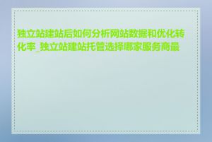 独立站建站后如何分析网站数据和优化转化率_独立站建站托管选择哪家服务商最好