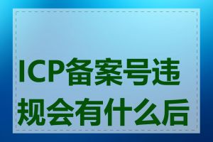 ICP备案号违规会有什么后果