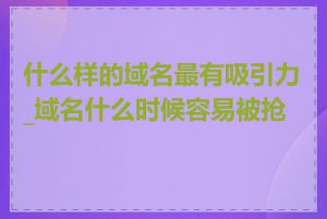 什么样的域名最有吸引力_域名什么时候容易被抢注