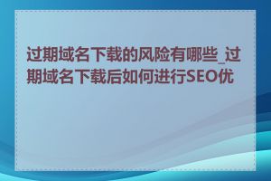 过期域名下载的风险有哪些_过期域名下载后如何进行SEO优化