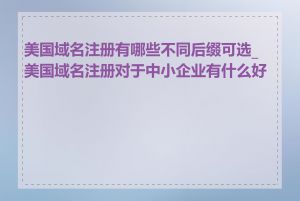 美国域名注册有哪些不同后缀可选_美国域名注册对于中小企业有什么好处