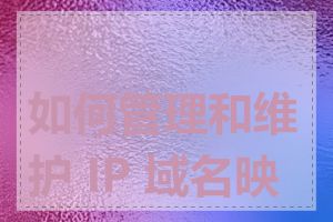 如何管理和维护 IP 域名映射