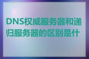 DNS权威服务器和递归服务器的区别是什么