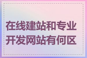 在线建站和专业开发网站有何区别