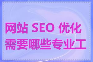 网站 SEO 优化需要哪些专业工具