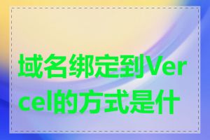 域名绑定到Vercel的方式是什么