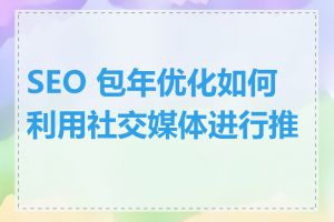 SEO 包年优化如何利用社交媒体进行推广