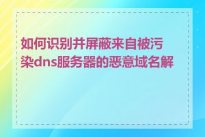 如何识别并屏蔽来自被污染dns服务器的恶意域名解析