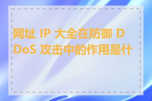 网址 IP 大全在防御 DDoS 攻击中的作用是什么