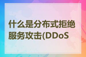 什么是分布式拒绝服务攻击(DDoS)