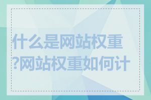 什么是网站权重?网站权重如何计算