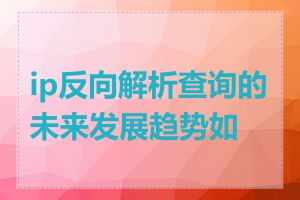 ip反向解析查询的未来发展趋势如何