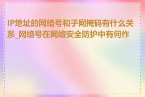 IP地址的网络号和子网掩码有什么关系_网络号在网络安全防护中有何作用