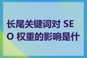 长尾关键词对 SEO 权重的影响是什么