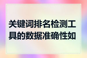 关键词排名检测工具的数据准确性如何