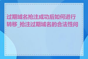 过期域名抢注成功后如何进行转移_抢注过期域名的合法性问题