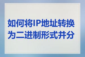 如何将IP地址转换为二进制形式并分析