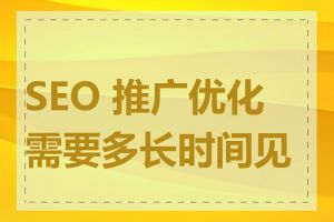 SEO 推广优化需要多长时间见效