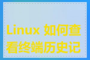 Linux 如何查看终端历史记录