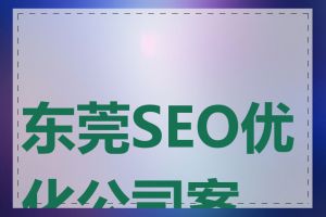 东莞SEO优化公司案例