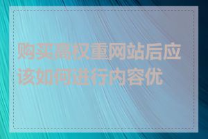 购买高权重网站后应该如何进行内容优化